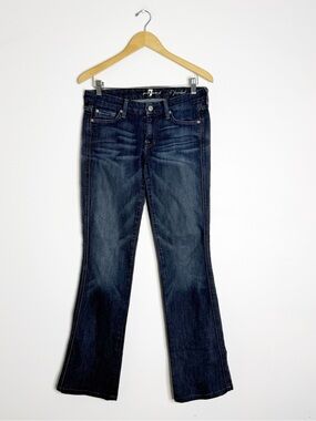 7 For All Mankind A Pocket Flare Jeans Women’s 27 Dark Wash Stretch Denim